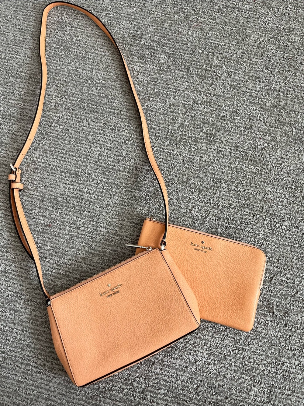 kate spade New York Peach Crossbody Shoulder Bag with Wallet